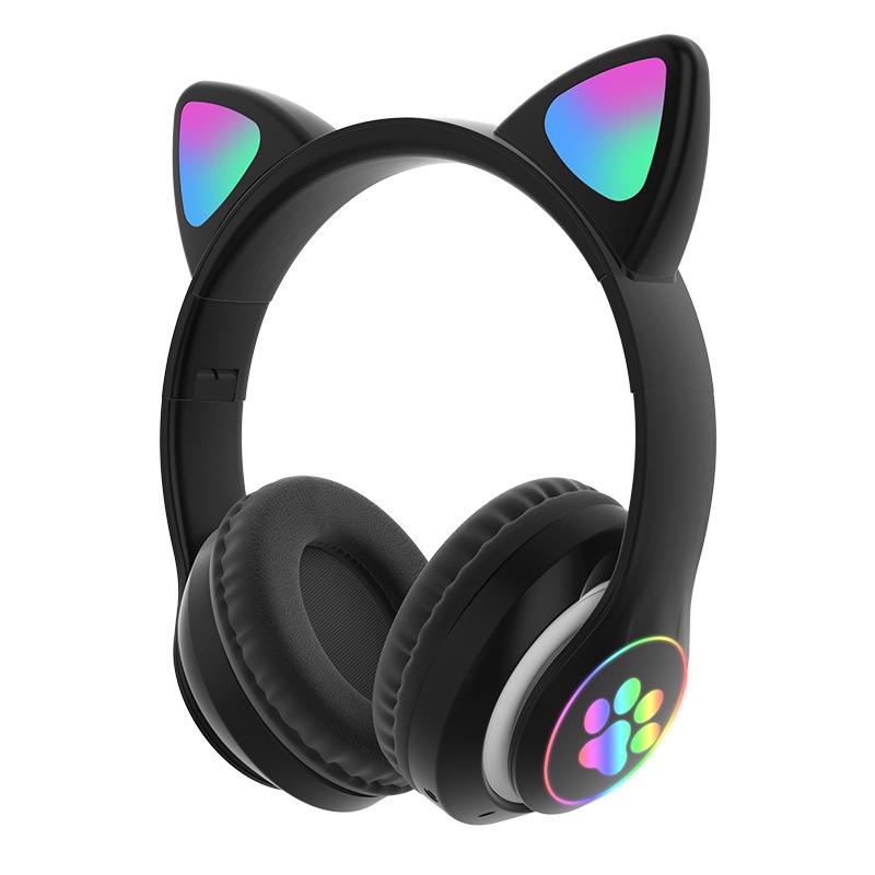STN-28 Tai Nghe Mèo Bluetooth Chụp Tai STN28, Có Micro, Âm Thanh Siêu Bass. Headphone Con Mèo Chơi Game, Học Online