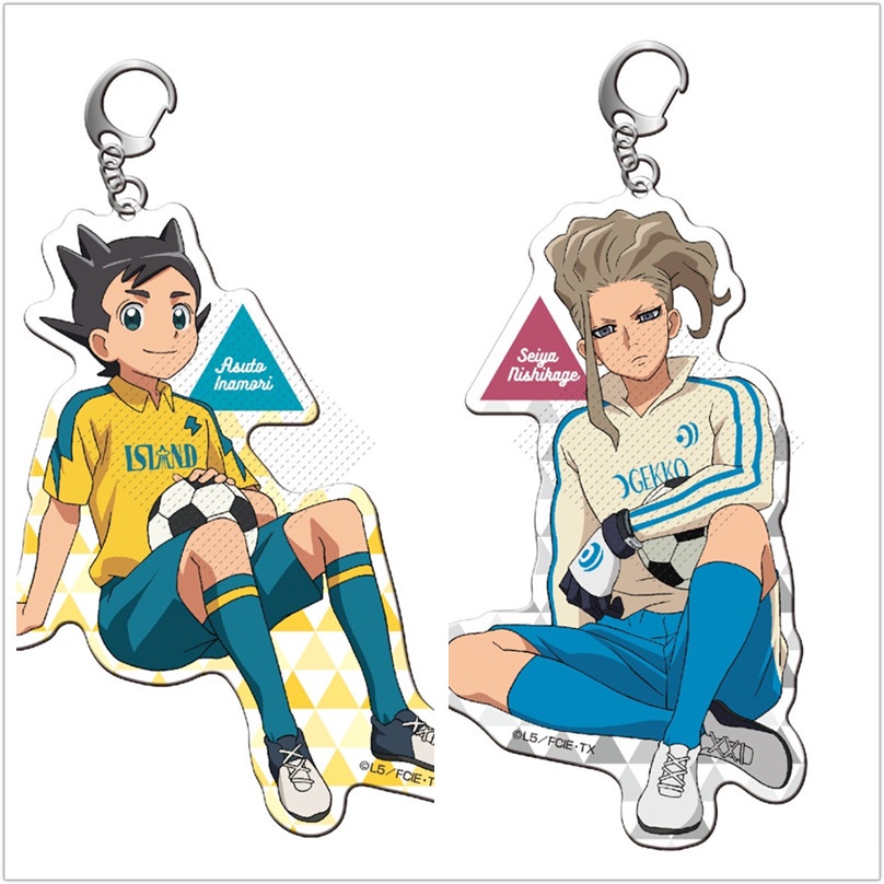 Anime Inazuma Eleven Acrylic Móc Khóa Búp Bê Endou Mamoru Kogure Yuuya Kino Aki Arute Saneki Hình Túi Móc Khóa Mặt Dây Chuyền Đồ Chơi Quà Tặng