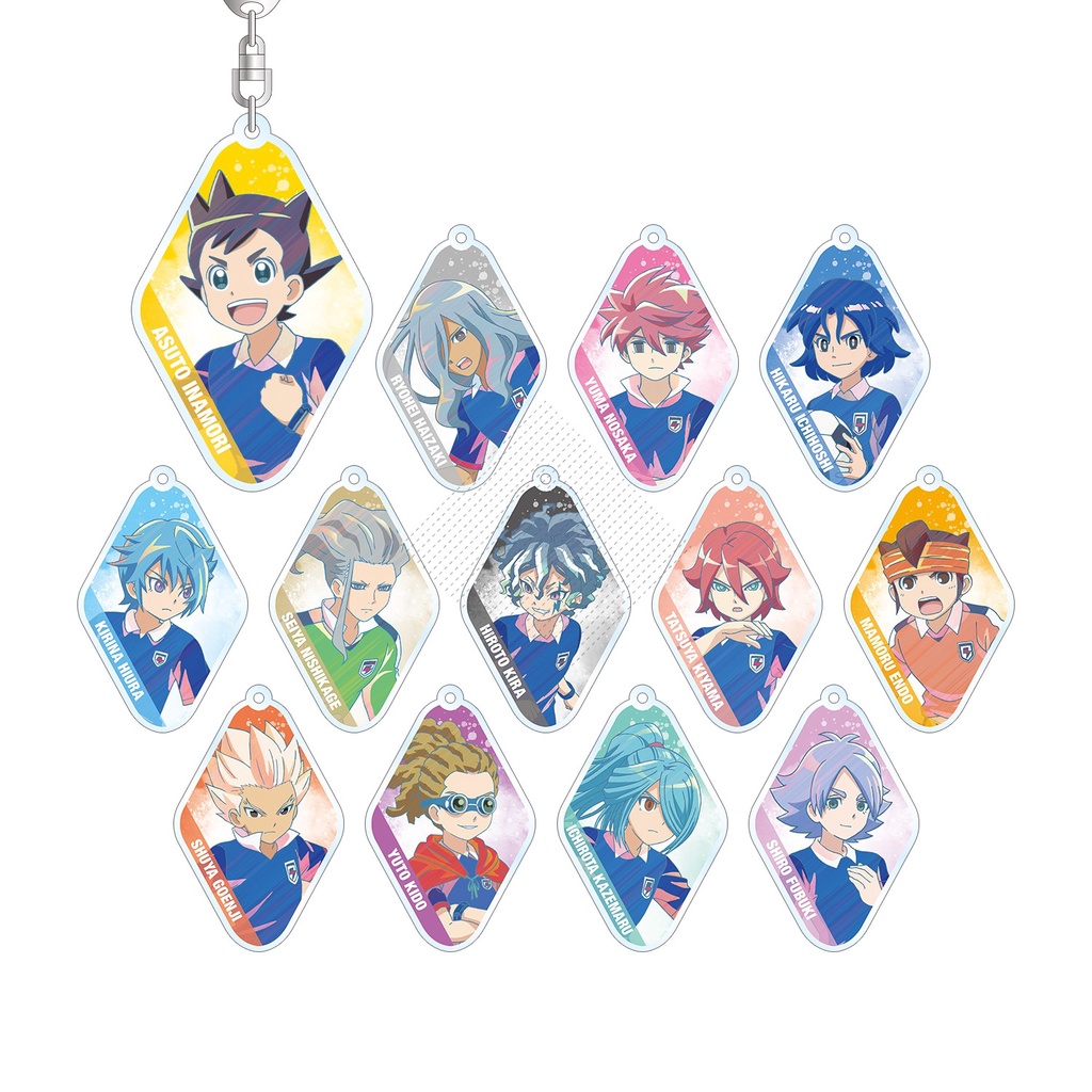 Anime Inazuma Eleven Acrylic Móc Khóa Búp Bê Endou Mamoru Kogure Yuuya Kino Aki Arute Saneki Hình Túi Móc Khóa Mặt Dây Chuyền Đồ Chơi Quà Tặng
