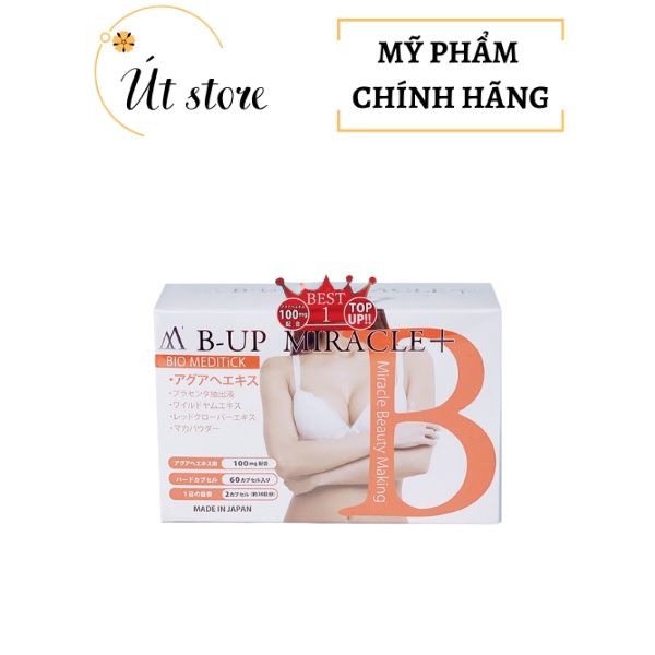 Viên Uống Nở Ngực, Mông, Tăng Vòng 1, Vòng 3 B-Up Miracle+ 60 Viên Nhật Bản