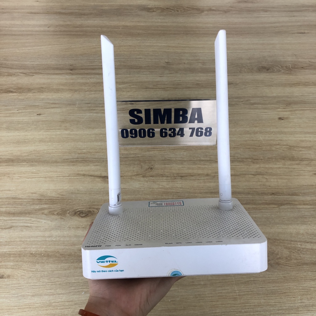 1 cái router GPON ONU 4port LAN + wifi, H646EW, 12V 0.5A/1A, DASAN ...
