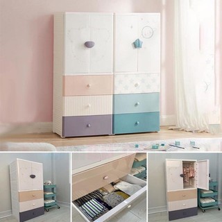 Tủ nhựa Kub 4 tầng đựng quần áo cho bé cao cấp