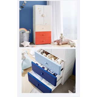 Tủ nhựa Kub 4 tầng đựng quần áo cho bé cao cấp