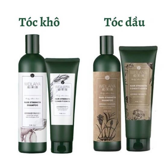 Dầu gội và dầu xả Weilaiya Ginger phục hồi tóc