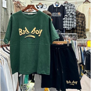 Bộ Phông Ngắn Tay Hè BADBOY Màu Xanh Cá Tính, Chất Liệu Cotton Khô Mềm Mịn Thấm Hút Mồ Hôi Cực Tốt