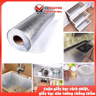 Cuộn giấy bạc dán bếp chống thấm, decal dán tường cách nhiệt bền đẹp tiện lợi