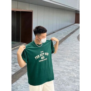 Bộ Thể Thao Nam Hè Tay Lỡ FOR GET NOW Fom Rộng Thoải Mái, Set Gồm Áo Xanh Quần Trắng Như Hình
