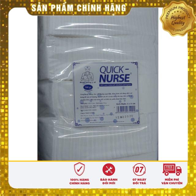 Bông Gòn Cắt Sẵn Quick Nurse 6x6 Cm ( Bịch 500 gram) | Shopee Việt Nam
