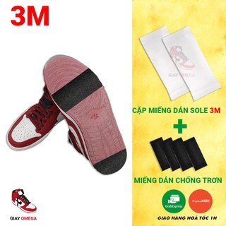 Combo 2 miếng dán Sole 3M + 4 miếng dán chống trơn Bảo vệ đế giày chống trơn mòn (Có Clip Hướng dẫn)