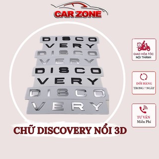 Chữ DISCOVERY Nổi 3D Trang Trí Ô Tô – Có Sẵn Keo Dán