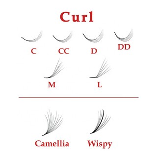 Mi fan  LASHES SUPPLY LINE 18D MD LASHES độ cong C - CC - D, độ dày 0.5 - 1 hộp 1000 fan - dụng cụ nối mi