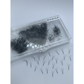 Mi fan 3D độ cong C - CC - D, độ dày 0.7 - 1 hộp 500 fan - dụng cụ nối mi