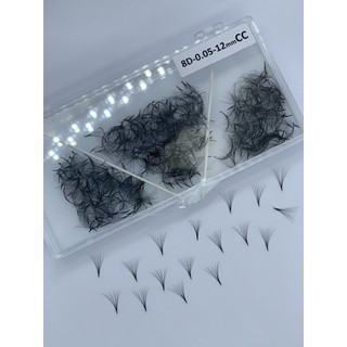 Mi fan 8D MD LASHES độ cong C - CC - D, độ dày 0.7 - 1 hộp 1000 fan - dụng cụ nối mi
