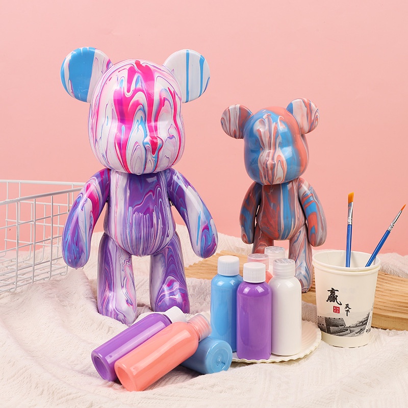 Phôi gấu bearbrick trơn hàng 8cm 23cm 33cm hàng loại1