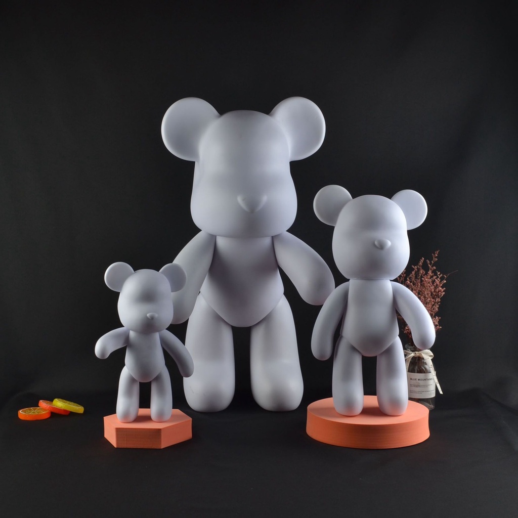 Phôi gấu bearbrick trơn hàng 8cm 23cm 33cm hàng loại1