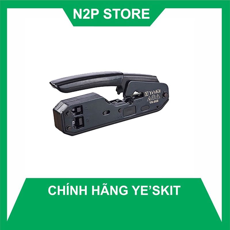 Kìm bấm đầu mạng RJ45 RJ11 đa năng YESKIT YK-668 tặng kèm 6 đầu RJ45 ...