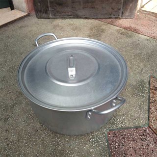 Nồi Quân Dụng Nhôm 30-120L Có Nắp, Nồi Nấu Phở, Cháo, Nồi Công Nghiệp Siêu Bền