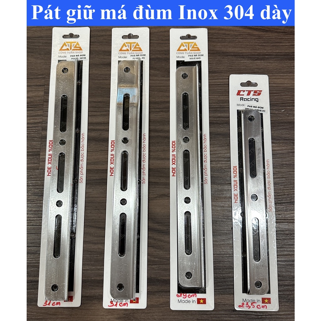 Pát giữ má đùm Inox 304 loại dày CTS: Future led, Future neo, RS, Dream ...