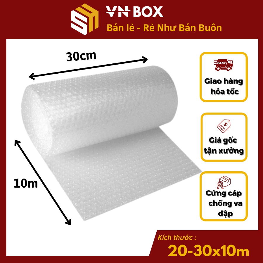 Cuộn Bong Bóng Khí Chống Sốc 10m Xốp Nổ Chống Sốc Bọc Hàng Khổ 20cmx10m ...