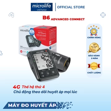 Máy Đo Huyết Áp MICROLIFE B6 Connected Advanced Công Nghệ PAD Phát Hiện Rối Loạn Nhịp Tim Cảnh Báo Nguy Cơ Đột Qụy