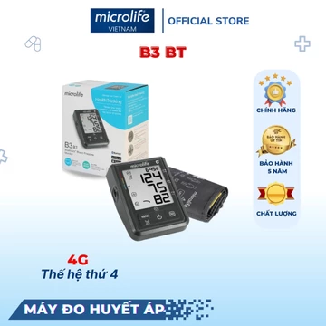 Máy đo huyết áp MICROLIFE B3 Bluetooth (BT) cho người dùng lựa chọn đo 1 lần hoặc đo 2 lần bằng cách nhấn nút MAM