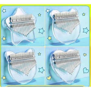 Đàn Piano Nhạc Cụ Trẻ Em Quà Tặng đàn kalimba 17 phím trong suốt pha lê cao cấp AURORA- Hàng chính hãng