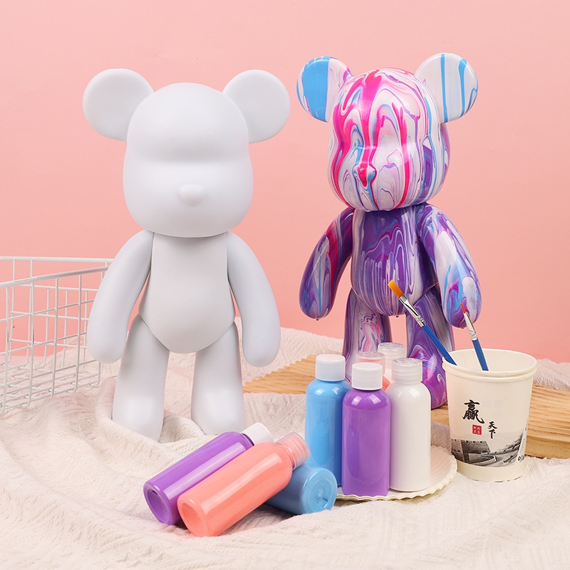 Phôi gấu bearbrick trơn hàng 8cm 23cm 33cm hàng loại1