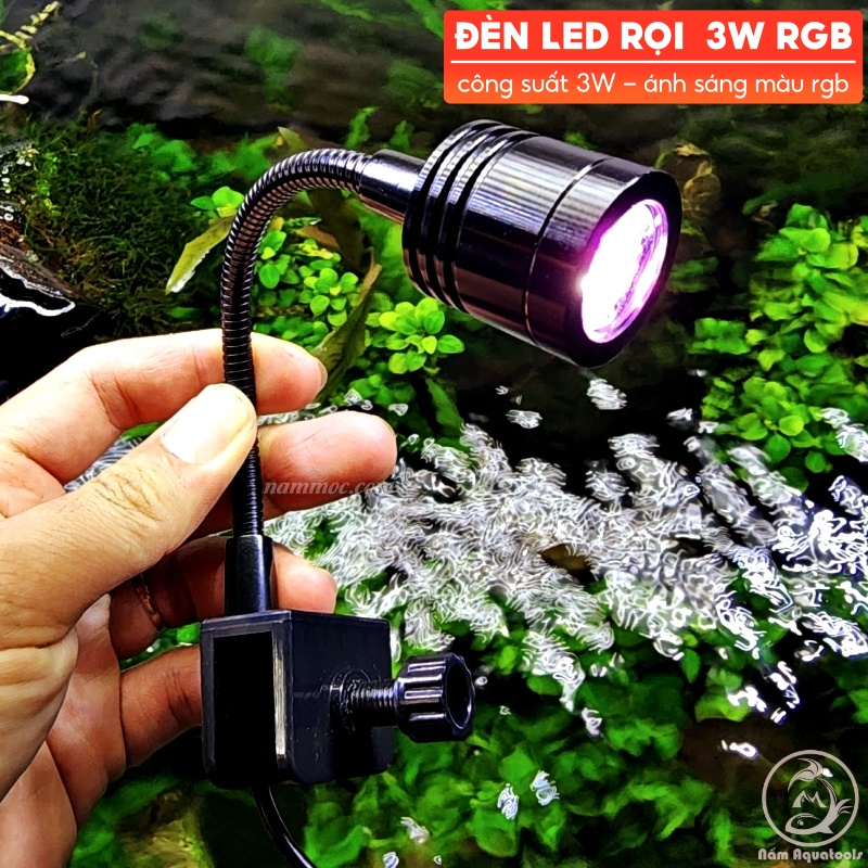 Đèn Led Rọi Mini 3W Màu RGB | LED Rọi 3W Màu Cho Bể Cá Thuỷ Sinh Mini ...