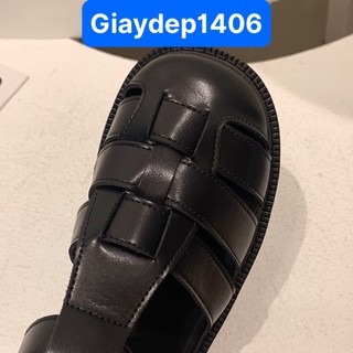 (Lùi 1 size) Giày Sandal Rọ nữ đan 3 NAN, Quai da siêu mềm phong cách Nhật đế cao 2.5cm