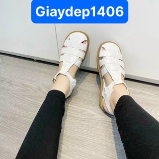 (Lùi 1 size) Giày Sandal Rọ nữ đan 3 NAN, Quai da siêu mềm phong cách Nhật đế cao 2.5cm