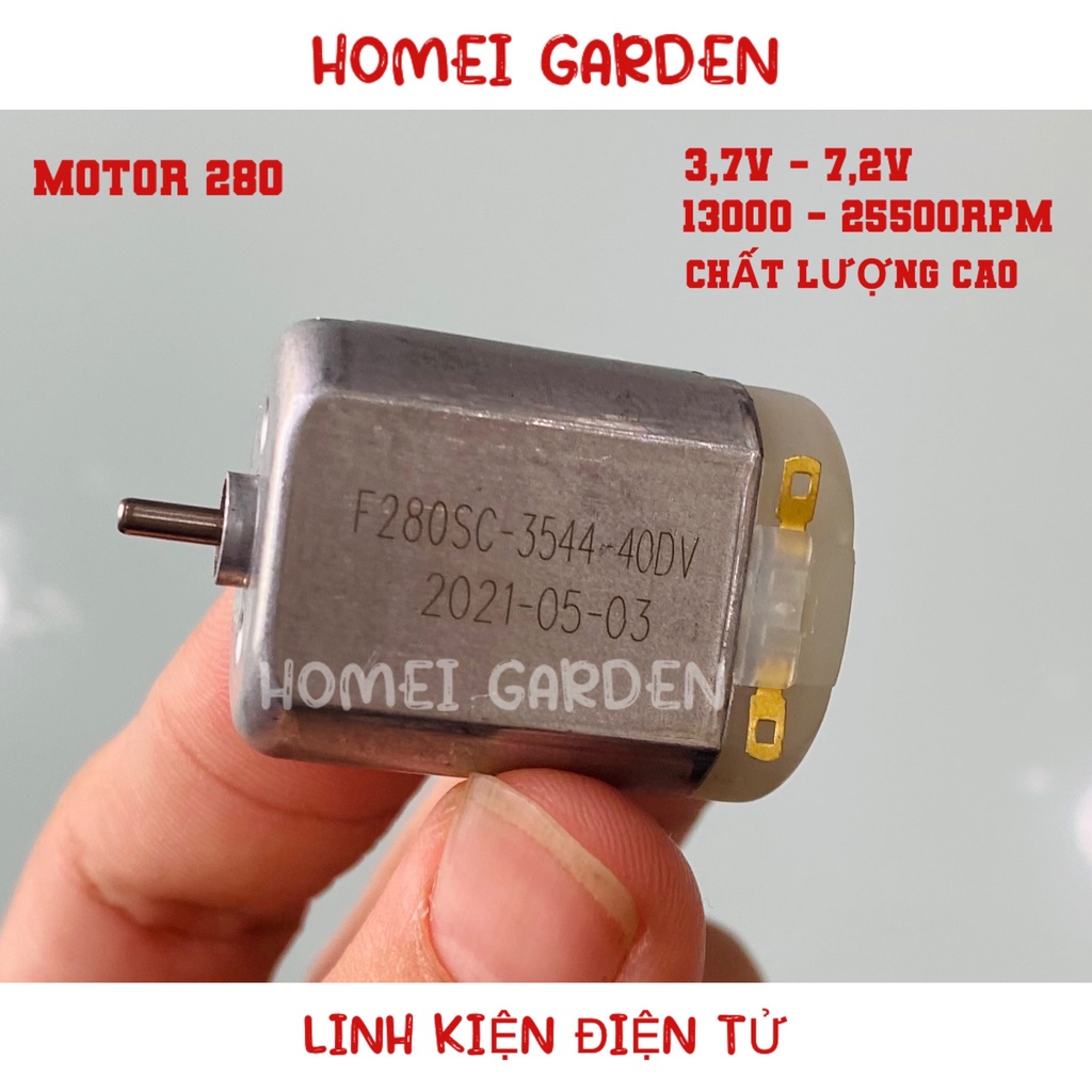 Động cơ motor 280 3,7 - 7,2V 13000 - 25500 vòng/phút chổi than từ tính ...
