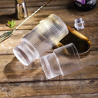 Ly Thủy Tinh Sọc 2 Tầng Mẫu Mới 2022, Cốc Thủy Tinh Chịu Nhiệt Dùng Uống Trà, Cafe, Sinh Tố, 200ml 310ml