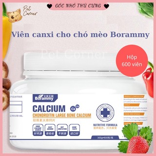[600 viên] Canxi cho chó mèo Borammy bổ sung vitamin, canxi bảo vệ xương và hỗ trợ tiêu hóa
