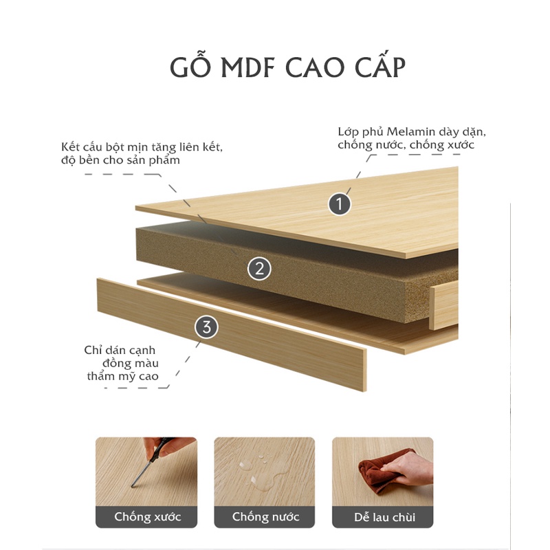 Ảnh Bàn làm việc ngồi bệt đa năng gỗ MDF phủ melamin thương hiệu IGA - GA15 1