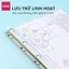 Bìa Còng A4 Bìa File Lá Còng Sắt 4 Còng Deli Kèm Quai Móc Chống Nước Đựng Tài Liệu Lưu Trữ Hồ Sơ VP