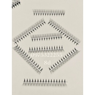 Mi fan LINE 8D độ cong C - CC - D, độ dày 0.7 - 1 hộp 1000 fan - dụng cụ nối mi