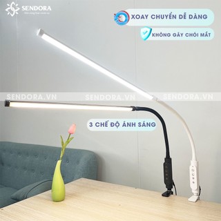 Đèn led kẹp bàn bóng dài xoay 360 độ, Đèn kẹp bàn học, làm nail, spa chống cận, bảo vệ mắt