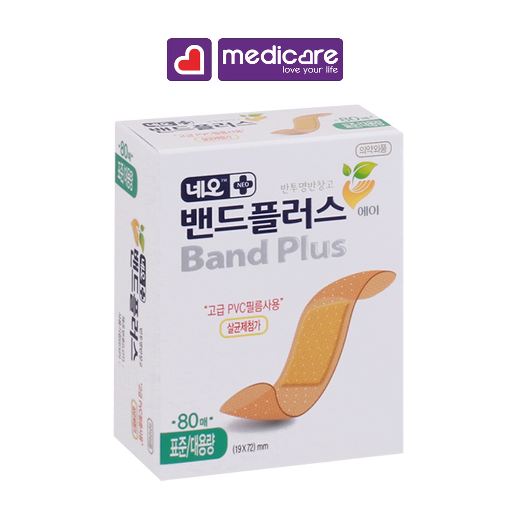 Băng dán cá nhân Neo Band Plus A Bandage Standard Bulk 80 cái