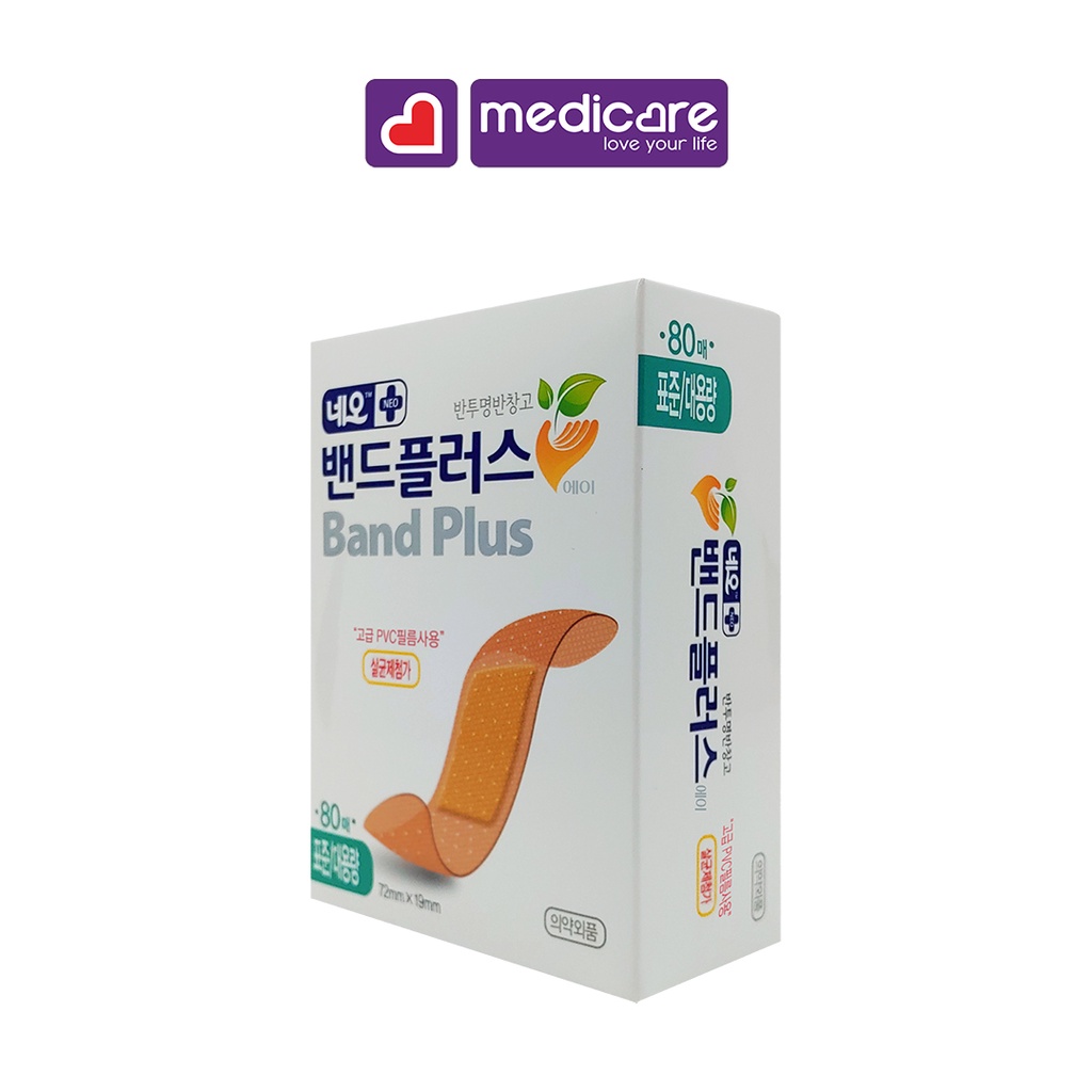 Băng dán cá nhân Neo Band Plus A Bandage Standard Bulk 80 cái