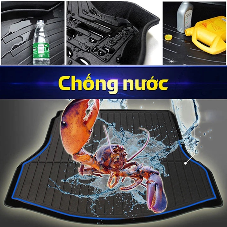 Lót cốp nhựa xe Kia seltos 2020-2025, nhựa TPO dẻo cao cấp, không mùi dễ dàng vệ sinh