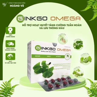 [✨2H BẤT KÌ TẶNG QUÀ 150K] Viên uống tăng cường tuần hoàn não GINKGO OMEGA - Giúp giảm đau đầu, chóng mặt, mất ngủ
