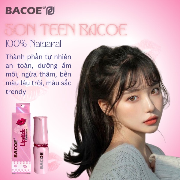 Son teen BACOE 8 Màu Son BACOE