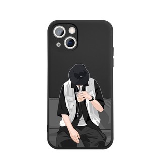 Ốp lưng hoạt hình cặp đôi dễ thương đẹp đen Cho iPhone 6 đến 16promax- q2100