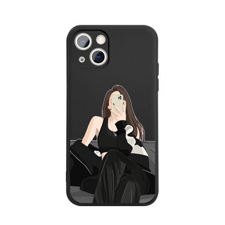 Ốp lưng hoạt hình cặp đôi dễ thương đẹp đen Cho iPhone 6 đến 16promax- q2100