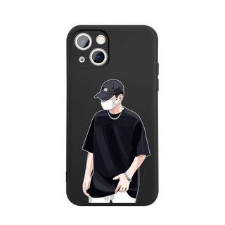 Ốp lưng mềm hoạt hình cặp đôi dễ thương đẹp đen Cho iPhone 6 đến 16promax- q2108
