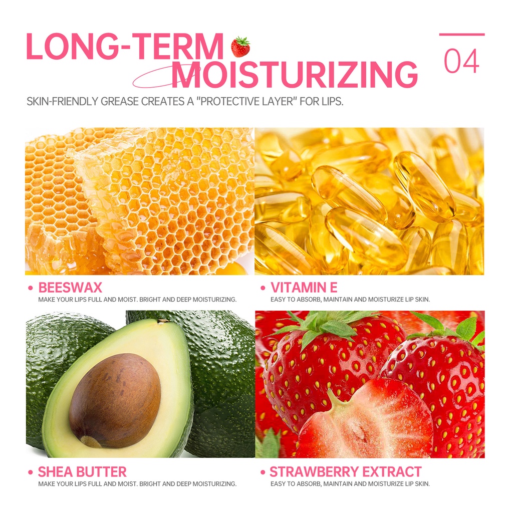 Ảnh Son dưỡng môi LAMUSELAND 9076 cấp ẩm thiết kế vỏ xinh xắn tiện lợi 1.7g 4