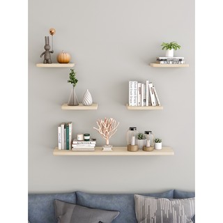 set 3 thanh Kệ gỗ thông treo tường Giá gắn tường decor trang trí nhà cửa bền đẹp sâu 15 cm