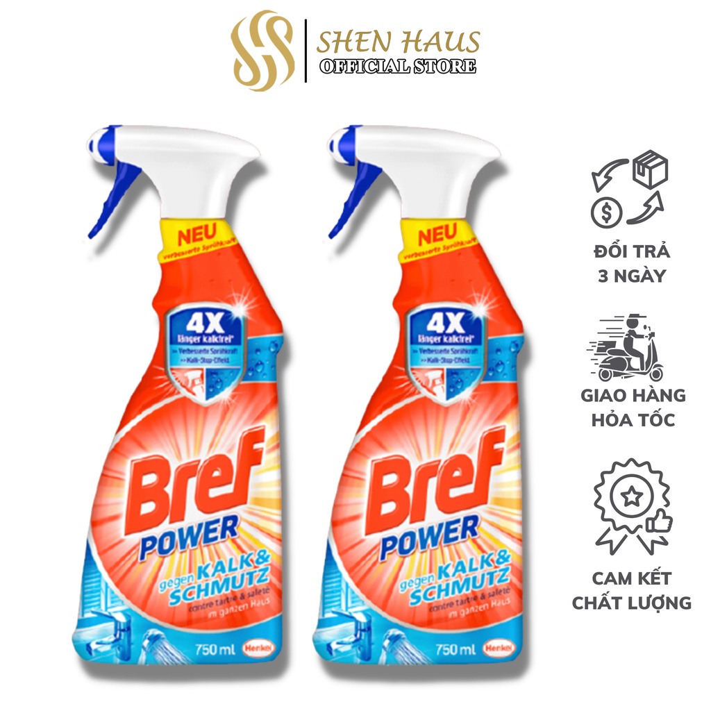 Chai Xịt Tẩy Cặn Canxi Inox Bref Power Dung Tích 750ml Vệ Sinh Vòi Sen ...