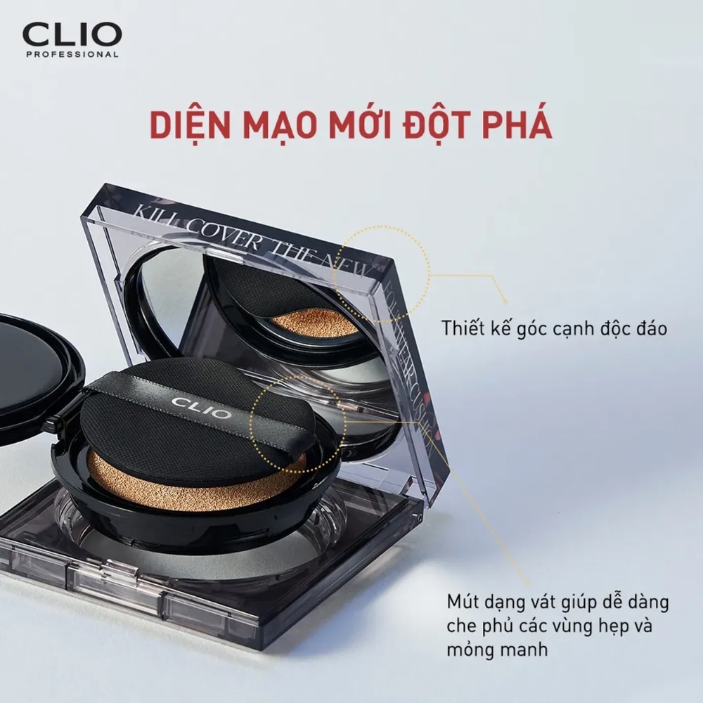 Phấn nước Clio Kill Cover The New Founwear Cushion 15g x 2 (kèm lõi) che  phủ tốt, kiềm dầu, bền màu | Shopee Việt Nam