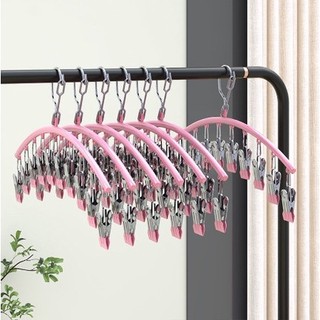 Móc treo đồ lót, móc kẹp treo quần áo 10 kẹp phơi đồ đa năng, gấp gọn,tiện dụng